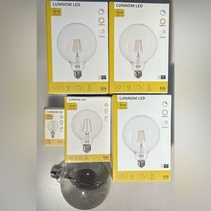 IKEA LUNNOM LED Bulbs - set of 6 across three sizes - item “last chance to buy”